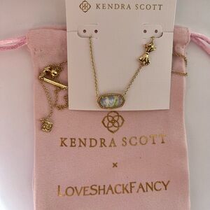 🩵Kendra Scott X Love Shack Fancy Elisa Blue Blooming Heirloom Necklace New 🎀